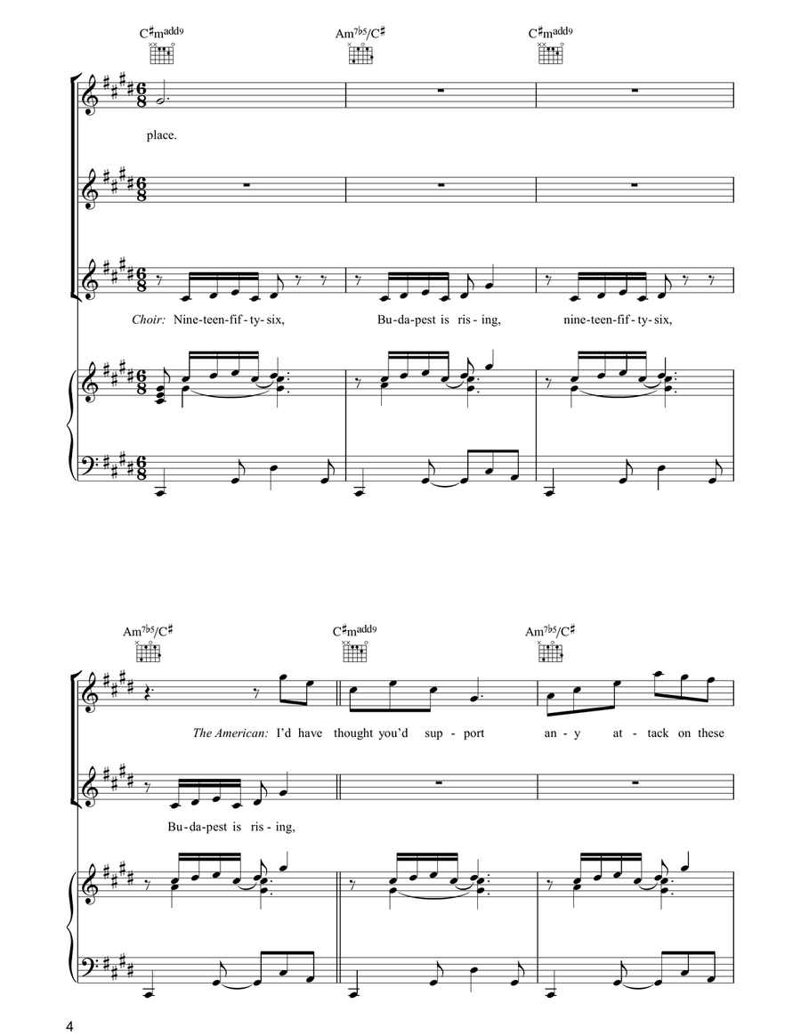 The American And Florence/Nobody's Side Piano, Vocal, Guitar scores gallery preview page 4
