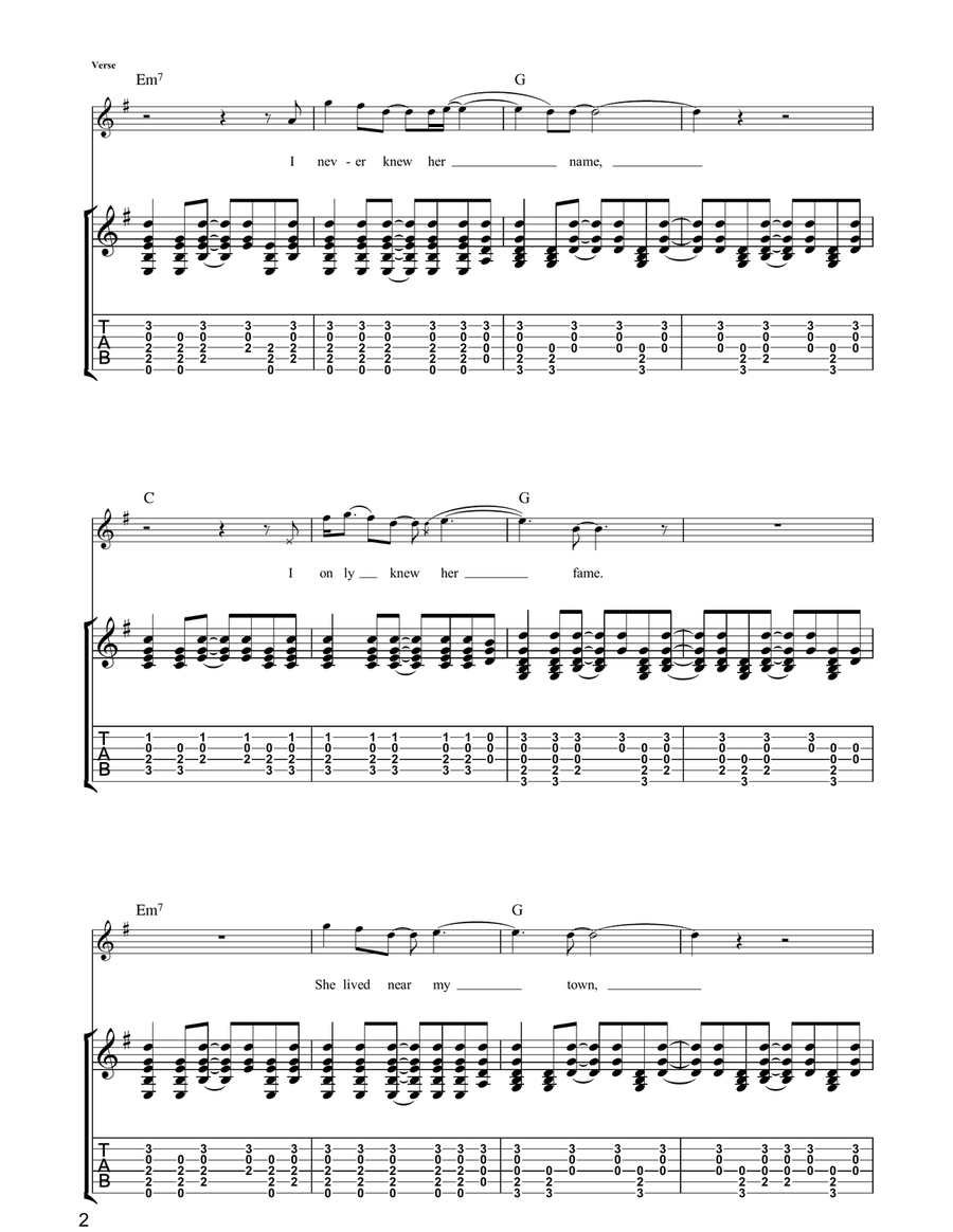 Billy Davey's Daughter Billy Davey's Daughter Guitar Tablature scores gallery preview page 2