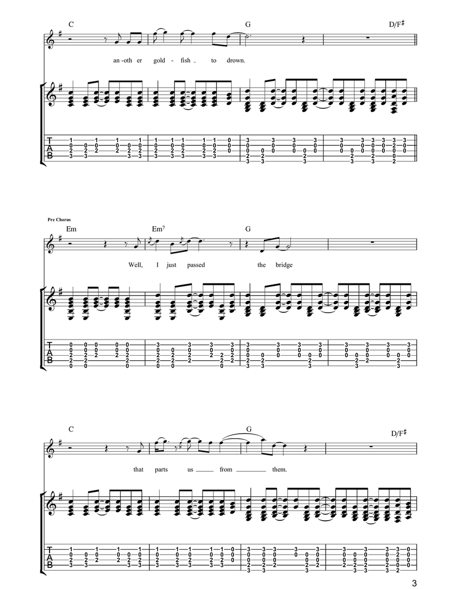 Billy Davey's Daughter Billy Davey's Daughter Guitar Tablature scores gallery preview page 3