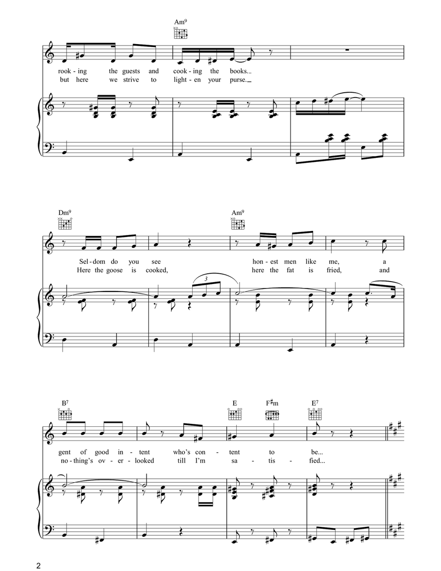 Master Of The House Master Of The House Piano, Vocal, Guitar scores gallery preview page 2