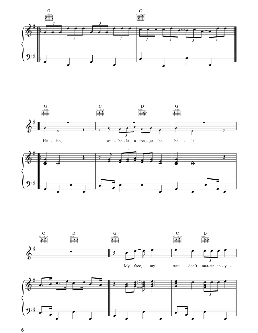 Proof Proof Piano, Vocal, Guitar scores gallery preview page 6