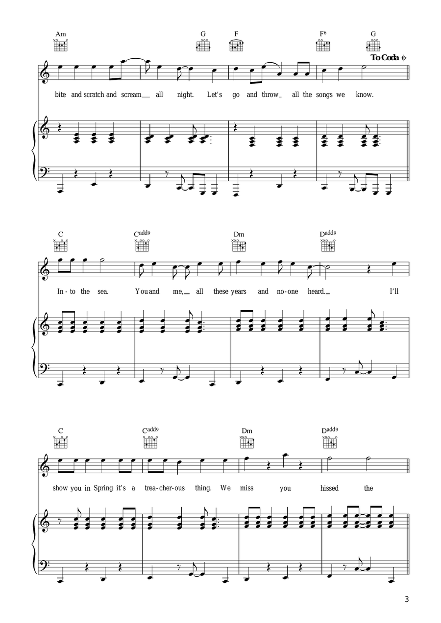 The Lovecats The Lovecats Piano, Vocal, Guitar scores gallery preview page 3