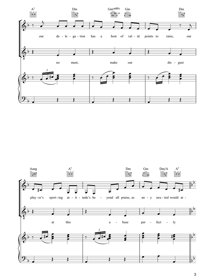 Quartet (A Model Of Decorum And Tranquillity) Piano, Vocal, Guitar scores gallery preview page 3