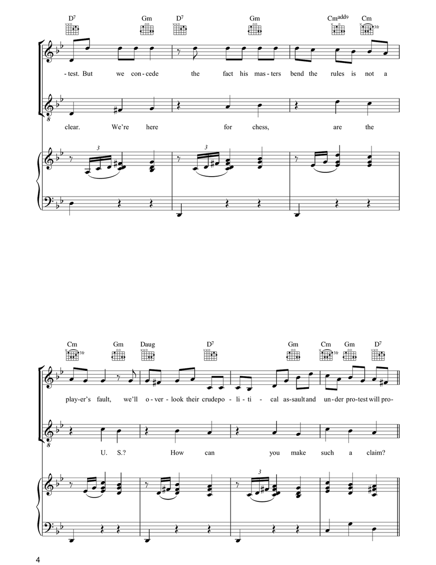 Quartet (A Model Of Decorum And Tranquillity) Piano, Vocal, Guitar scores gallery preview page 4