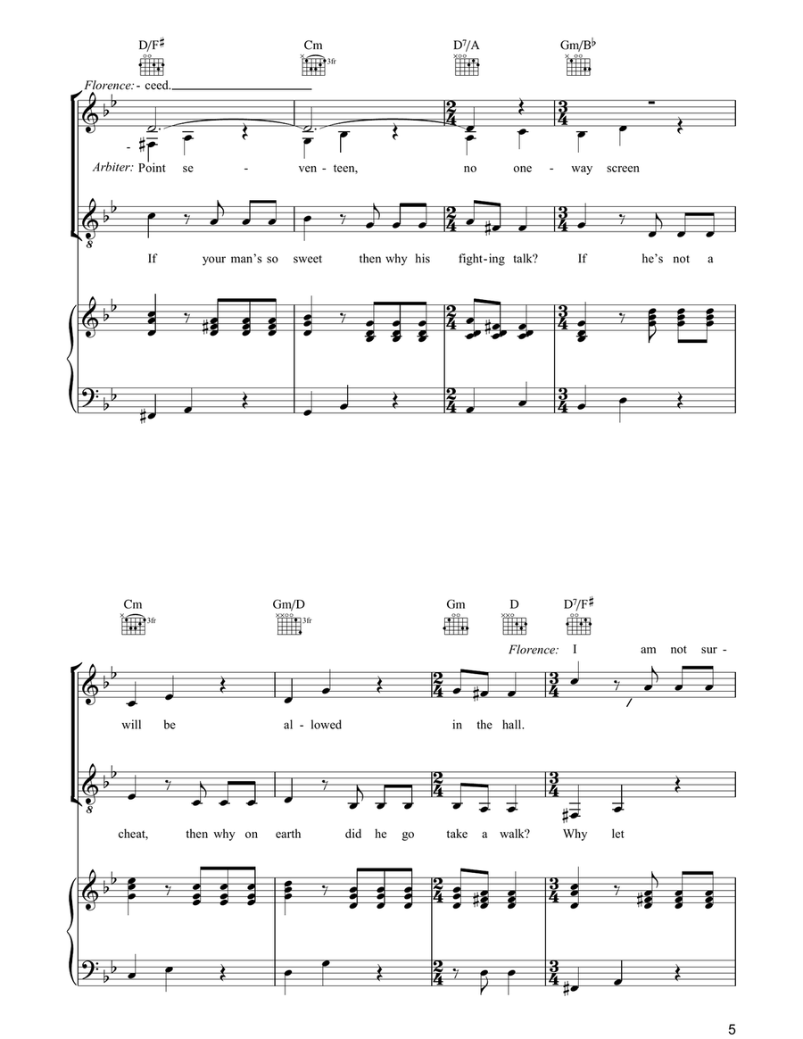 Quartet (A Model Of Decorum And Tranquillity) Piano, Vocal, Guitar scores gallery preview page 5