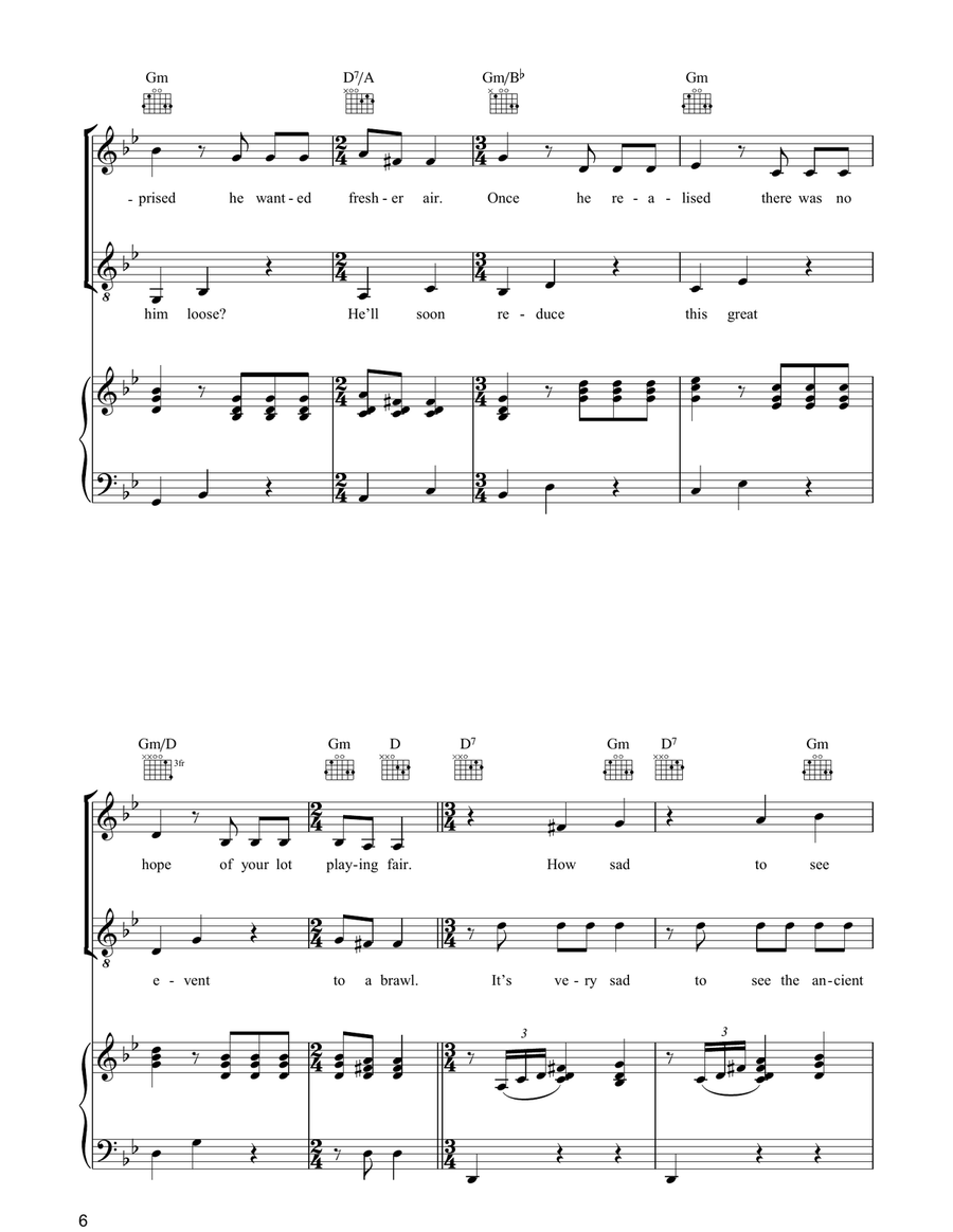 Quartet (A Model Of Decorum And Tranquillity) Piano, Vocal, Guitar scores gallery preview page 6