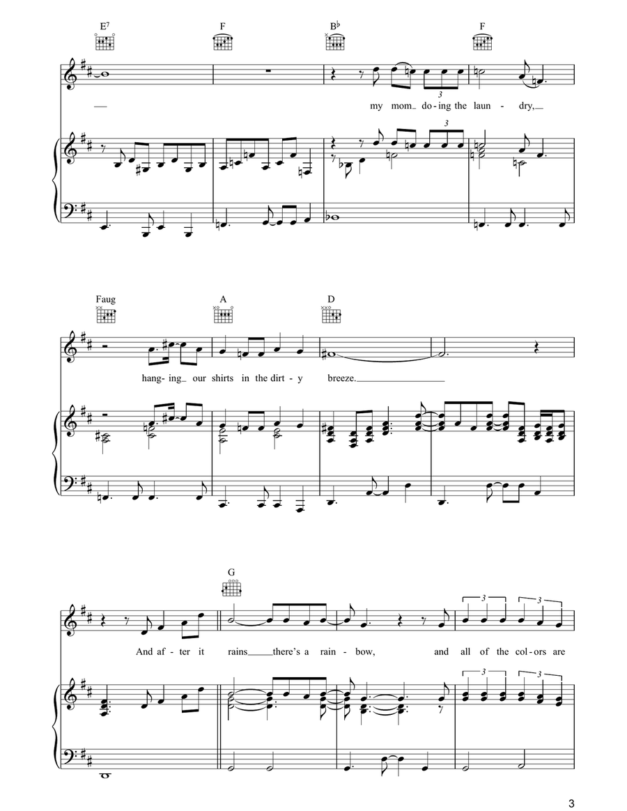 My Little Town My Little Town Piano, Vocal, Guitar scores gallery preview page 3