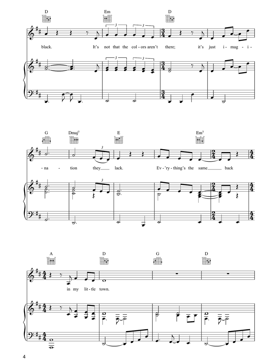 My Little Town My Little Town Piano, Vocal, Guitar scores gallery preview page 4