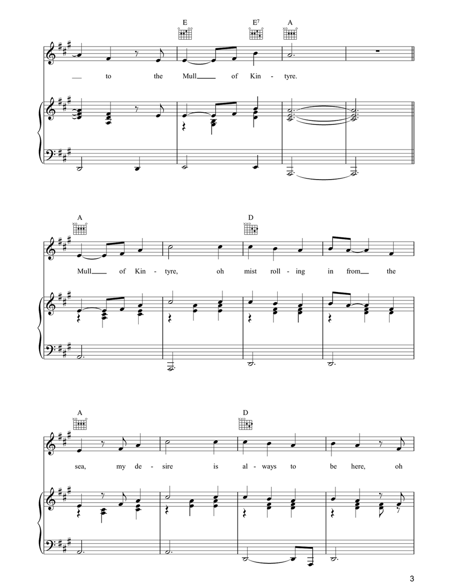 Mull Of Kintyre Acoustic Guitar scores gallery preview page 3
