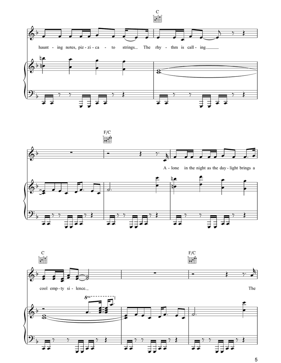 Vienna Vienna Piano, Vocal, Guitar scores gallery preview page 5