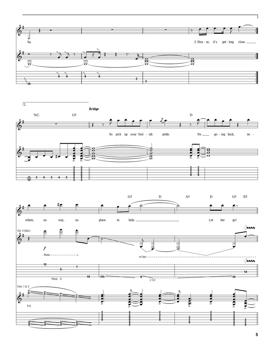 Bring Your Daughter To The Slaughter Electric Guitar scores gallery preview page 5
