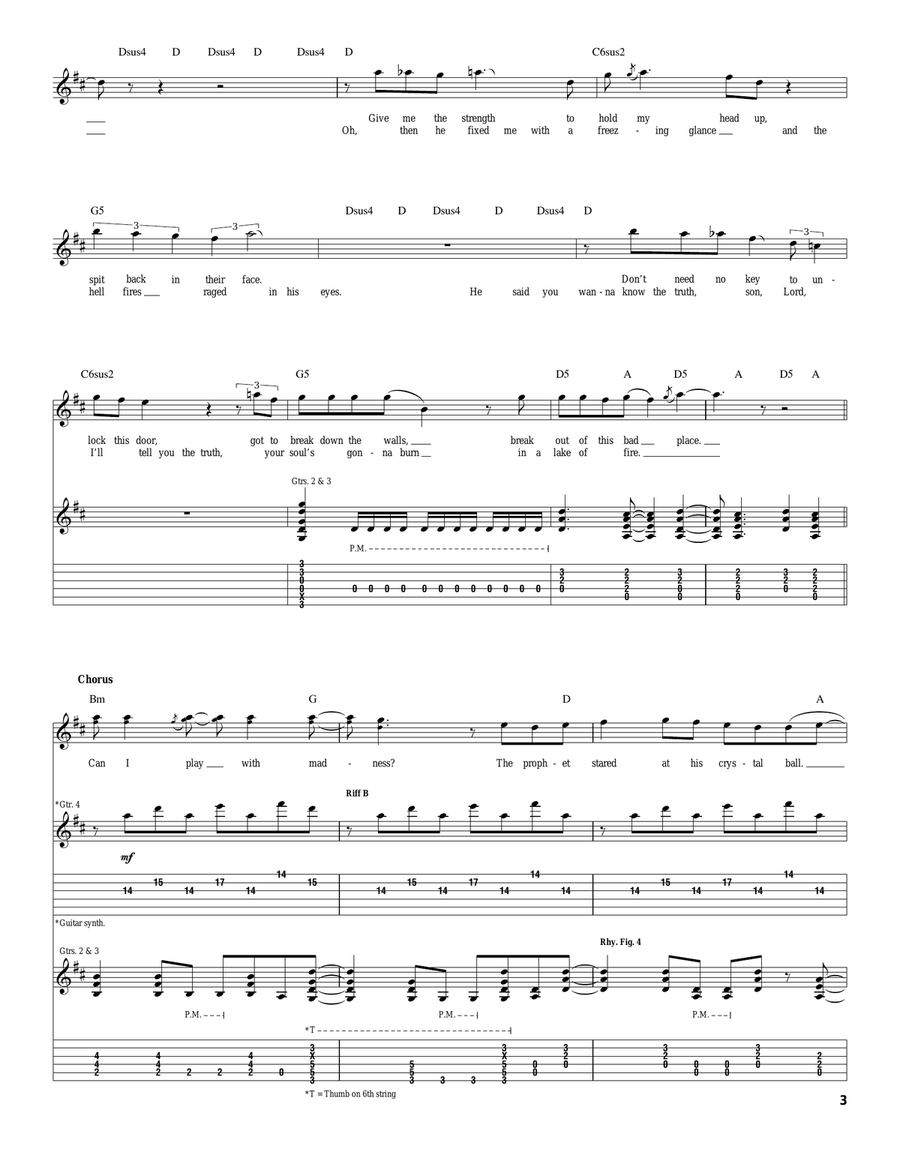 Can I Play With Madness Can I Play With Madness Electric Guitar scores gallery preview page 3