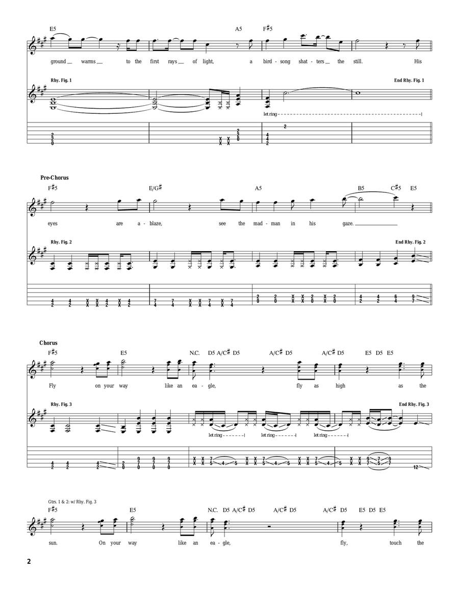 Flight Of Icarus Flight Of Icarus Acoustic Guitar scores gallery preview page 2