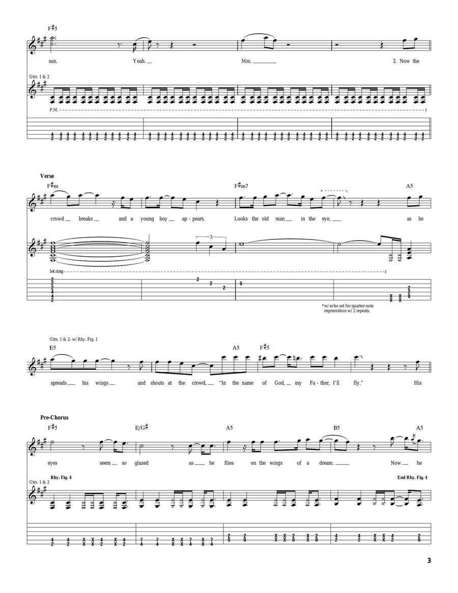 Flight Of Icarus Flight Of Icarus Acoustic Guitar scores gallery preview page 3
