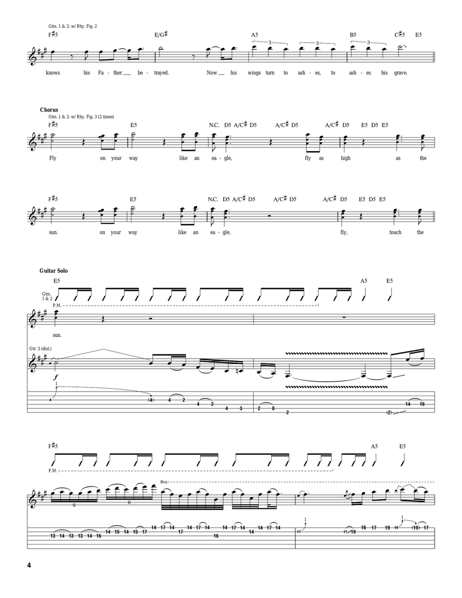 Flight Of Icarus Flight Of Icarus Acoustic Guitar scores gallery preview page 4