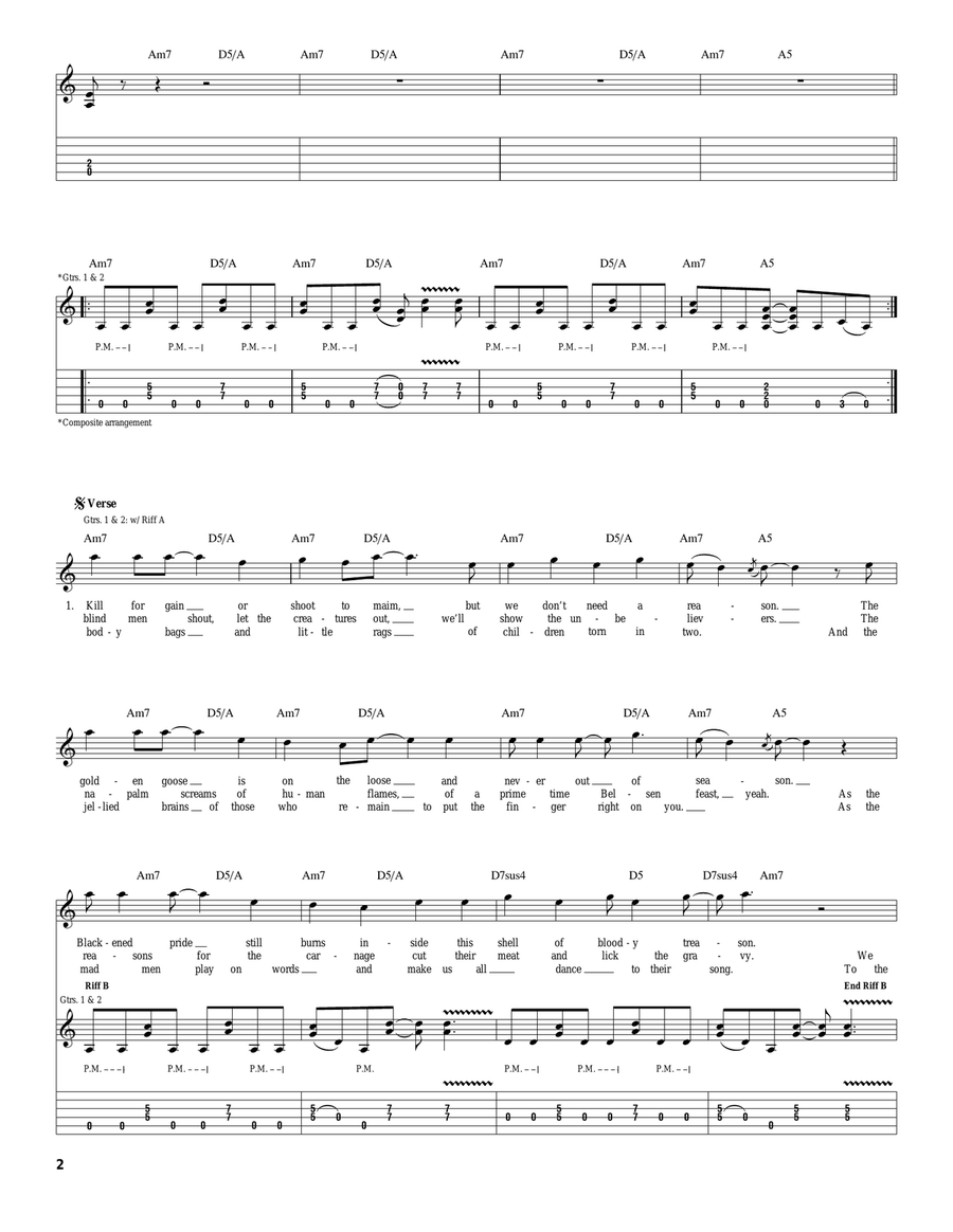 Two Minutes To Midnight Two Minutes To Midnight Electric Guitar scores gallery preview page 2