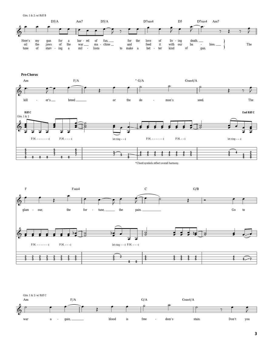 Two Minutes To Midnight Two Minutes To Midnight Electric Guitar scores gallery preview page 3