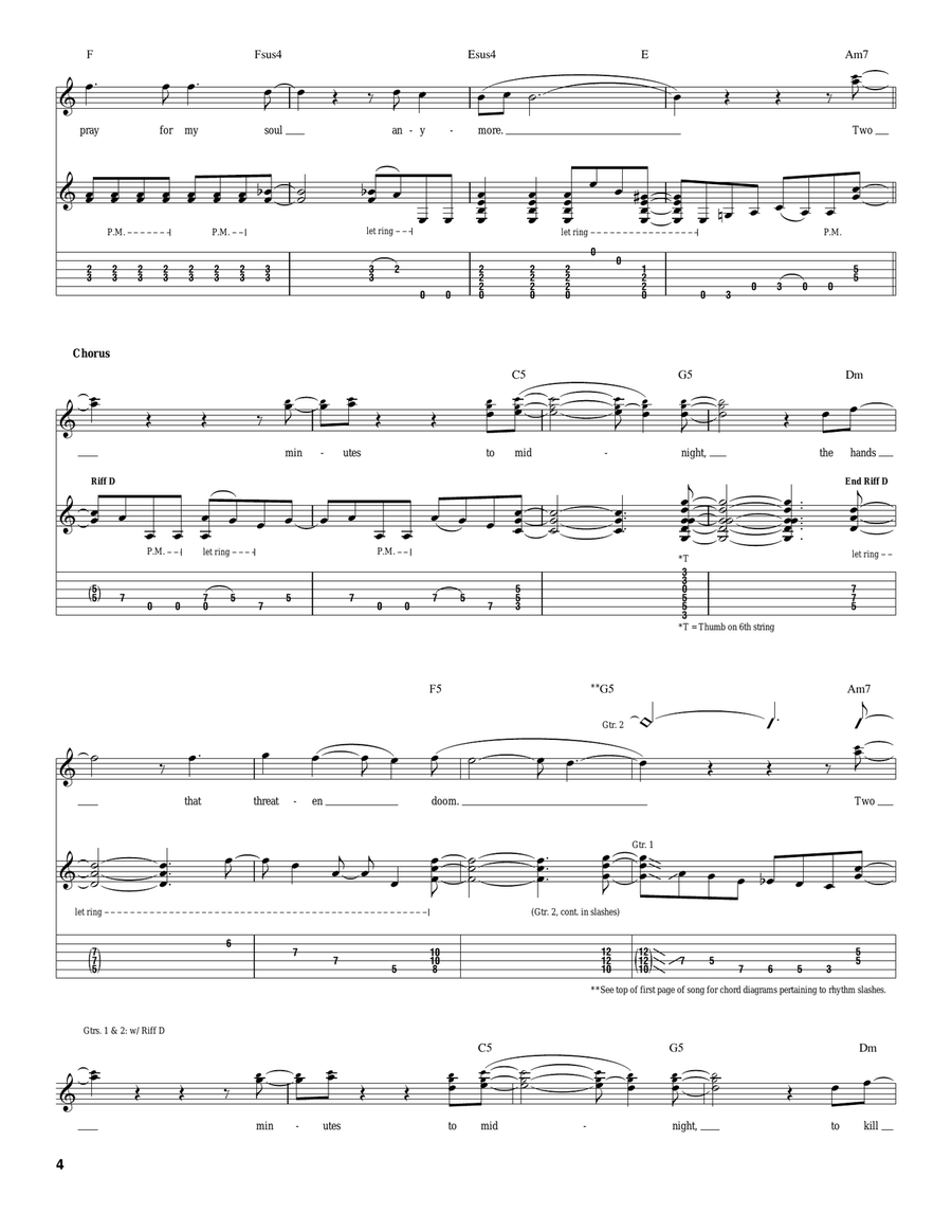 Two Minutes To Midnight Two Minutes To Midnight Electric Guitar scores gallery preview page 4