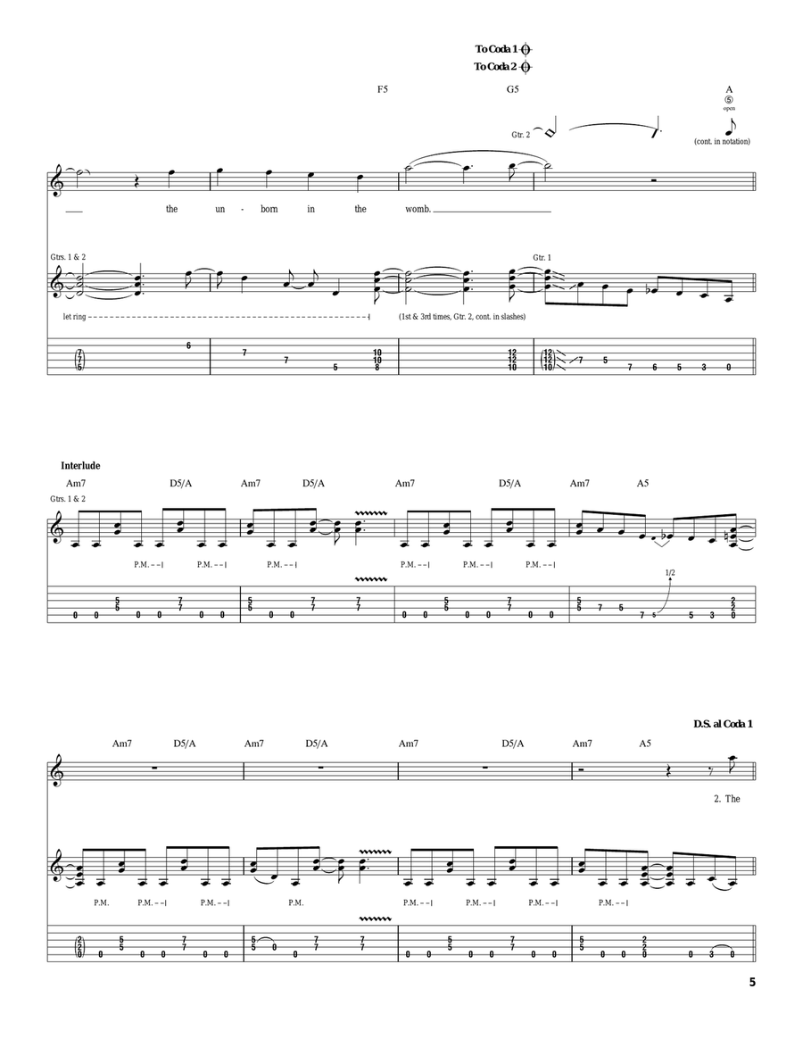 Two Minutes To Midnight Two Minutes To Midnight Electric Guitar scores gallery preview page 5