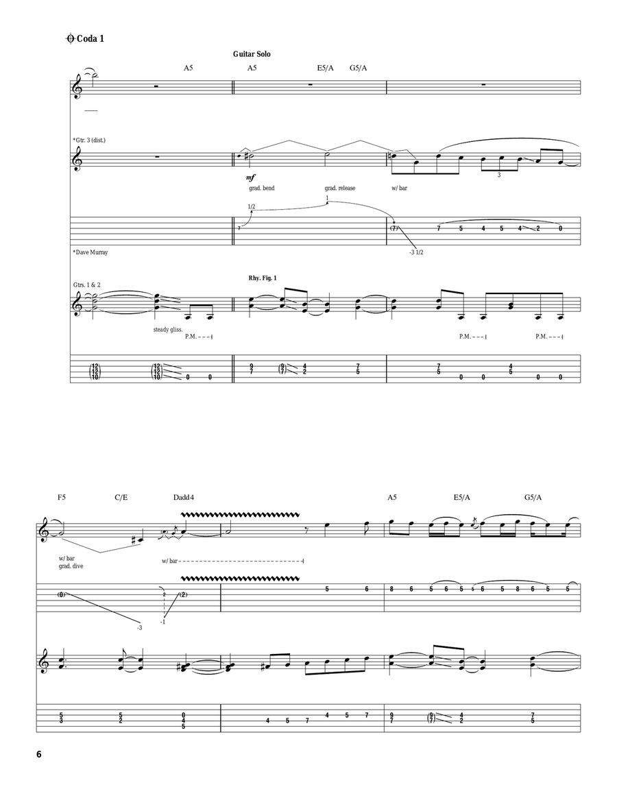 Two Minutes To Midnight Two Minutes To Midnight Electric Guitar scores gallery preview page 6