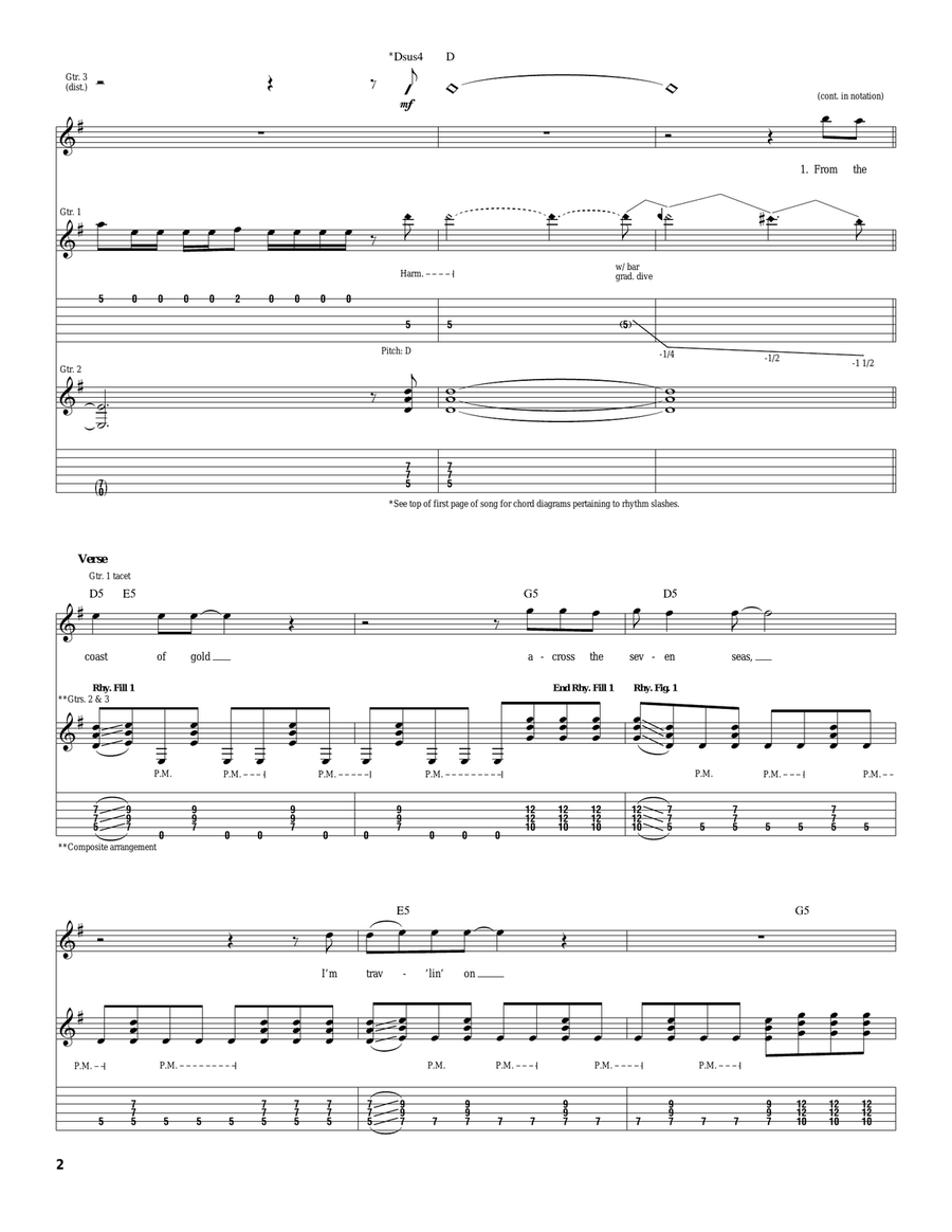 Wasted Years Wasted Years Electric Guitar scores gallery preview page 2