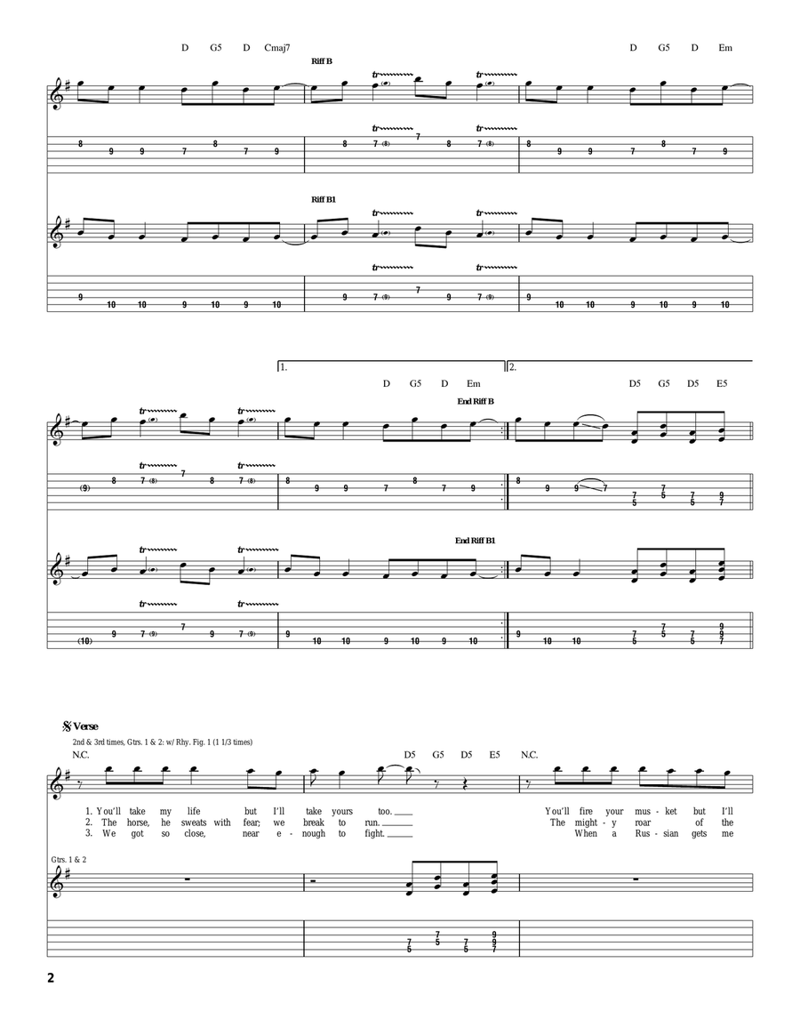 The Trooper The Trooper Electric Guitar scores gallery preview page 2