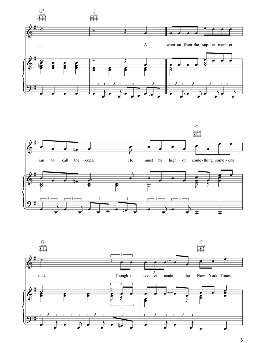 Save The Life Of My Child Piano, Vocal, Guitar scores gallery preview page 3