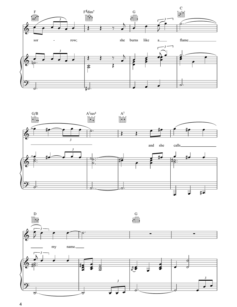 Silent Eyes Silent Eyes Piano, Vocal, Guitar scores gallery preview page 4