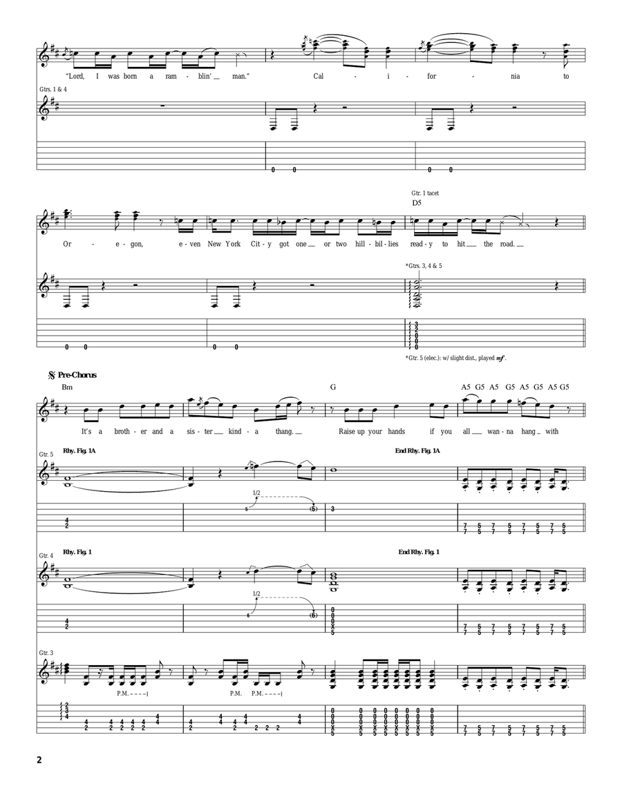Me And My Gang Me And My Gang Acoustic Guitar scores gallery preview page 2