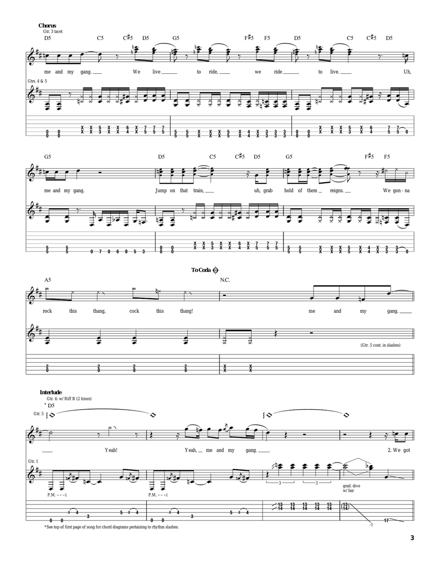 Me And My Gang Me And My Gang Acoustic Guitar scores gallery preview page 3