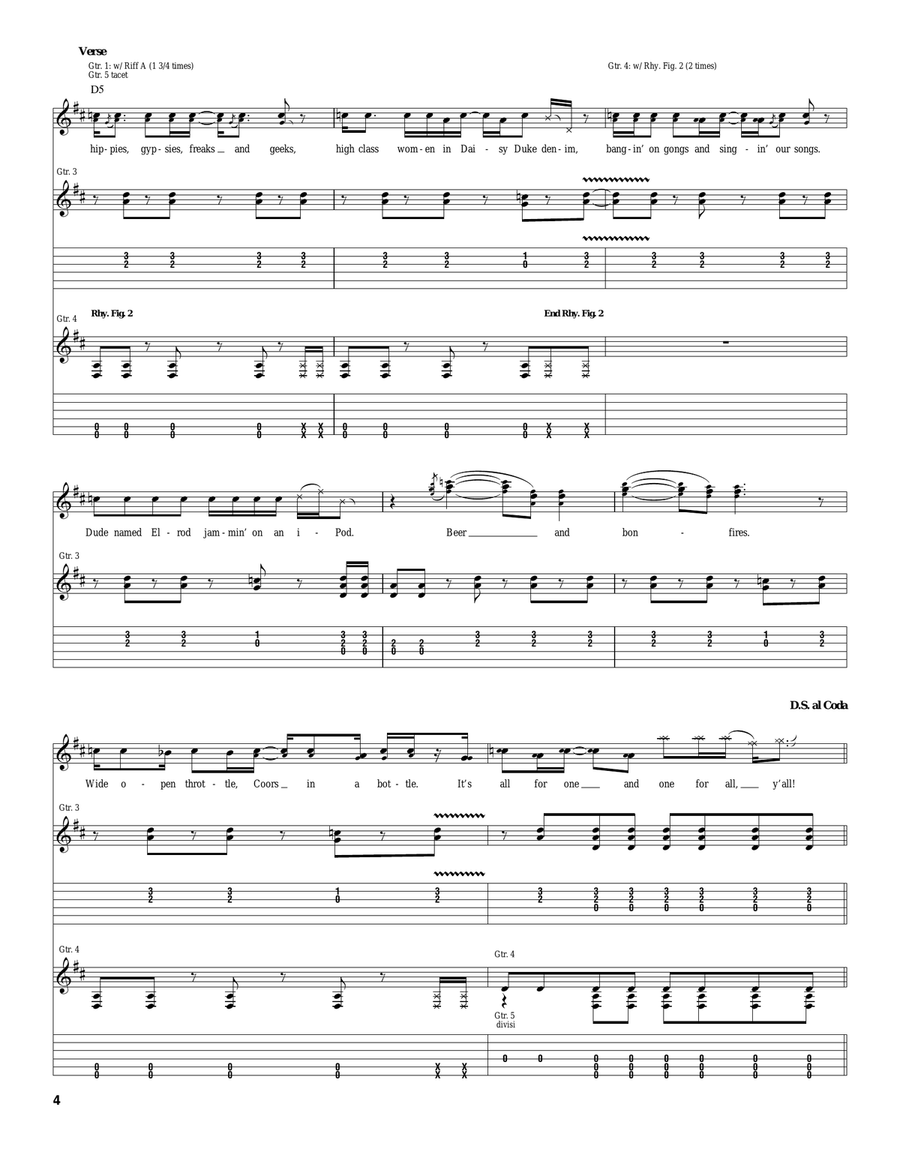 Me And My Gang Me And My Gang Acoustic Guitar scores gallery preview page 4