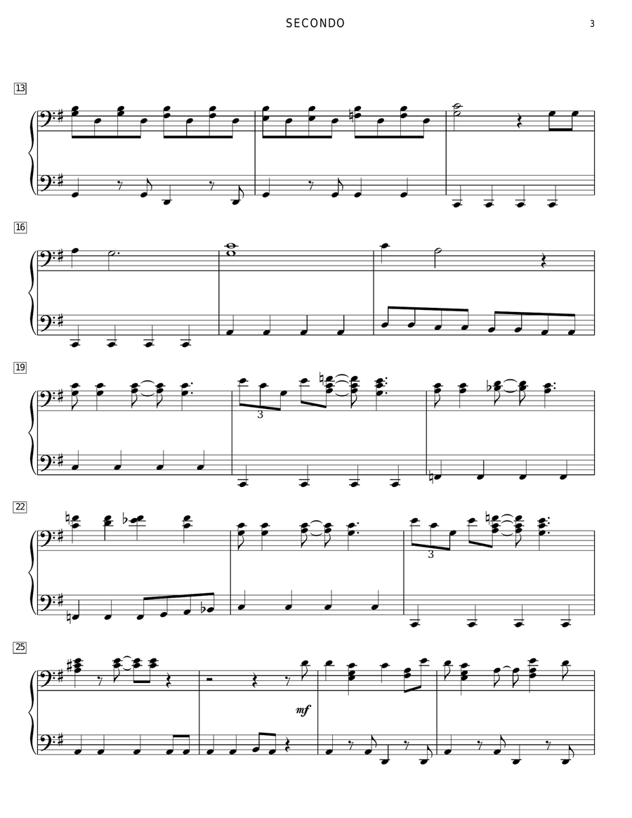 Little Saint Nick Little Saint Nick Piano Duet scores gallery preview page 3