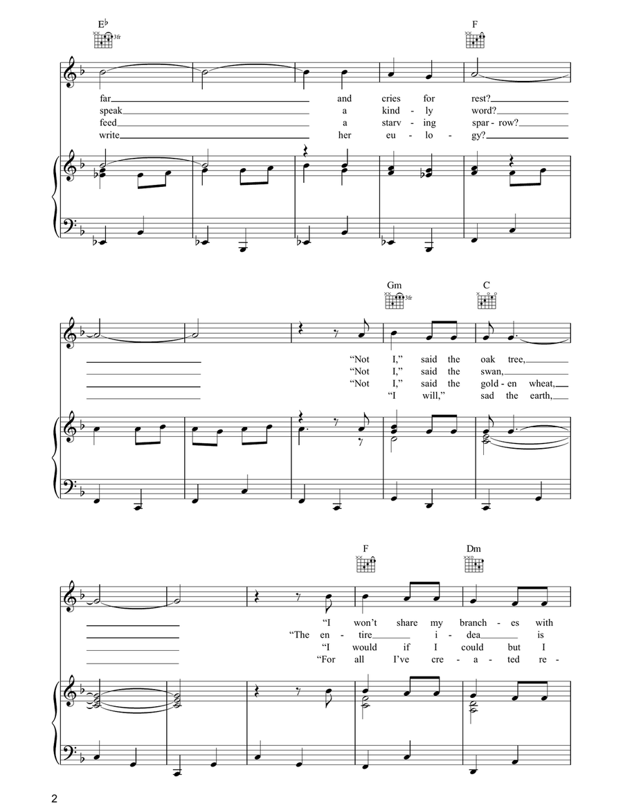 Sparrow Sparrow Piano, Vocal, Guitar scores gallery preview page 2