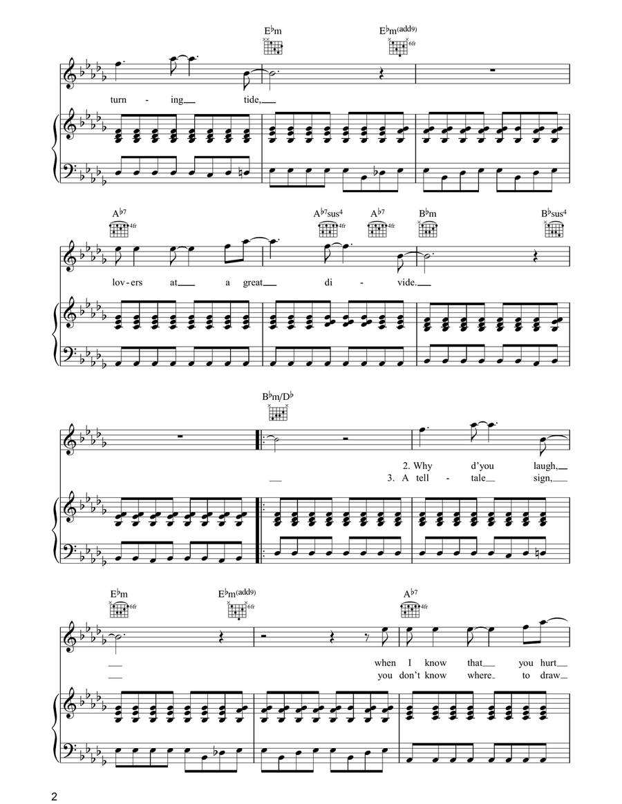 Nothing In My Way Piano, Vocal, Guitar scores gallery preview page 2