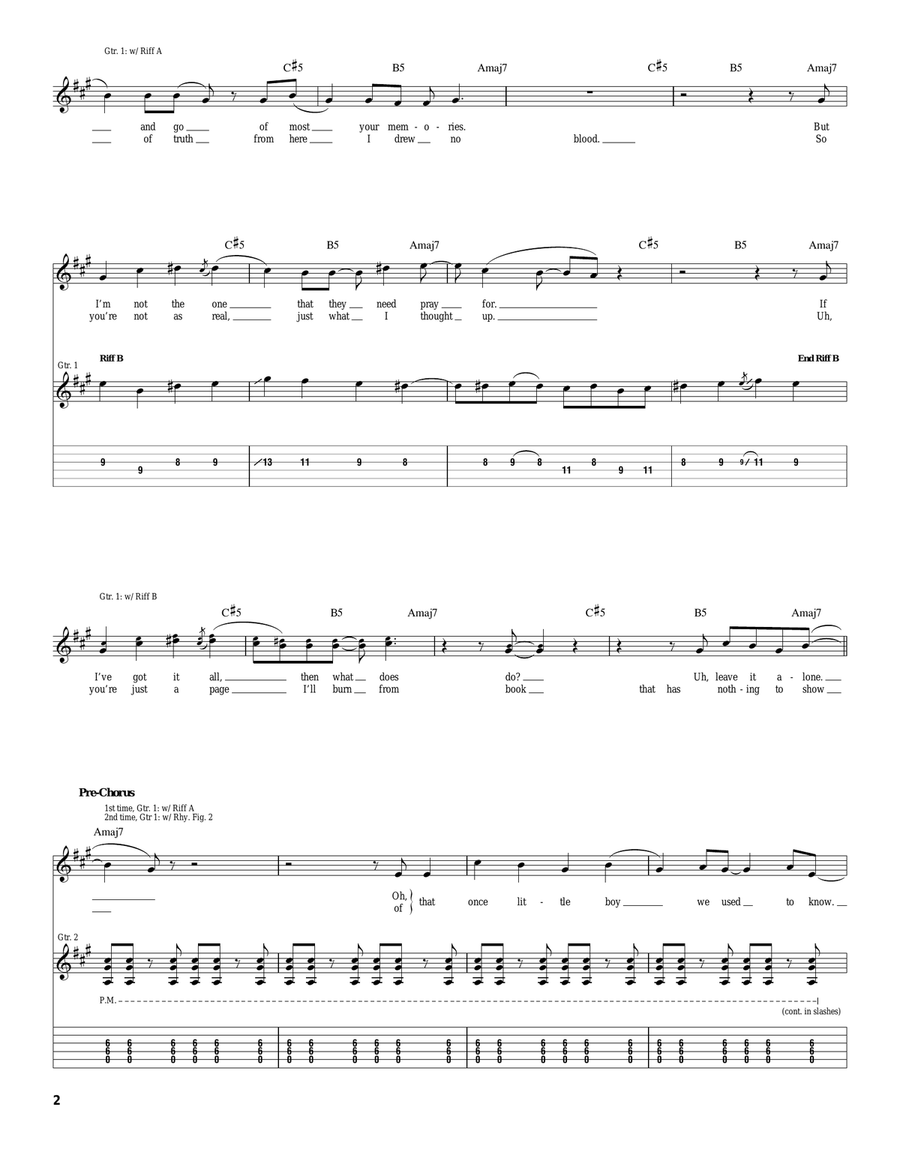 Lying Lies & Dirty Secrets Of Miss Erica Court Acoustic Guitar scores gallery preview page 2