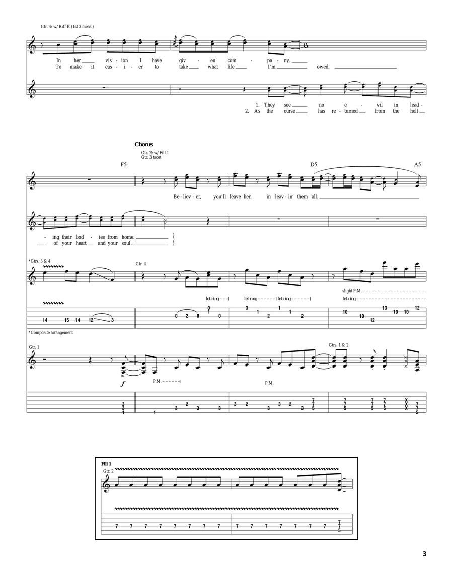 Ten Speed (Of God's Blood & Burial) Acoustic Guitar scores gallery preview page 3