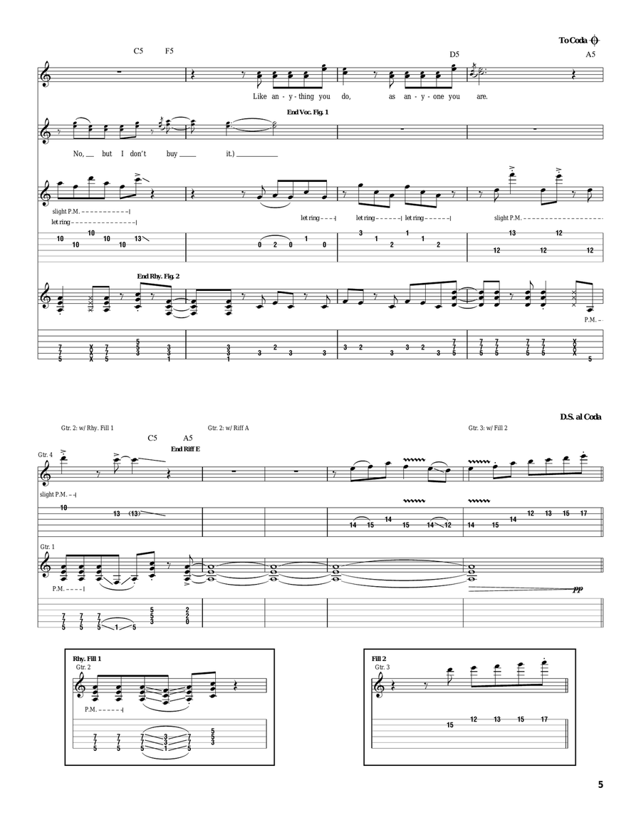 Ten Speed (Of God's Blood & Burial) Acoustic Guitar scores gallery preview page 5