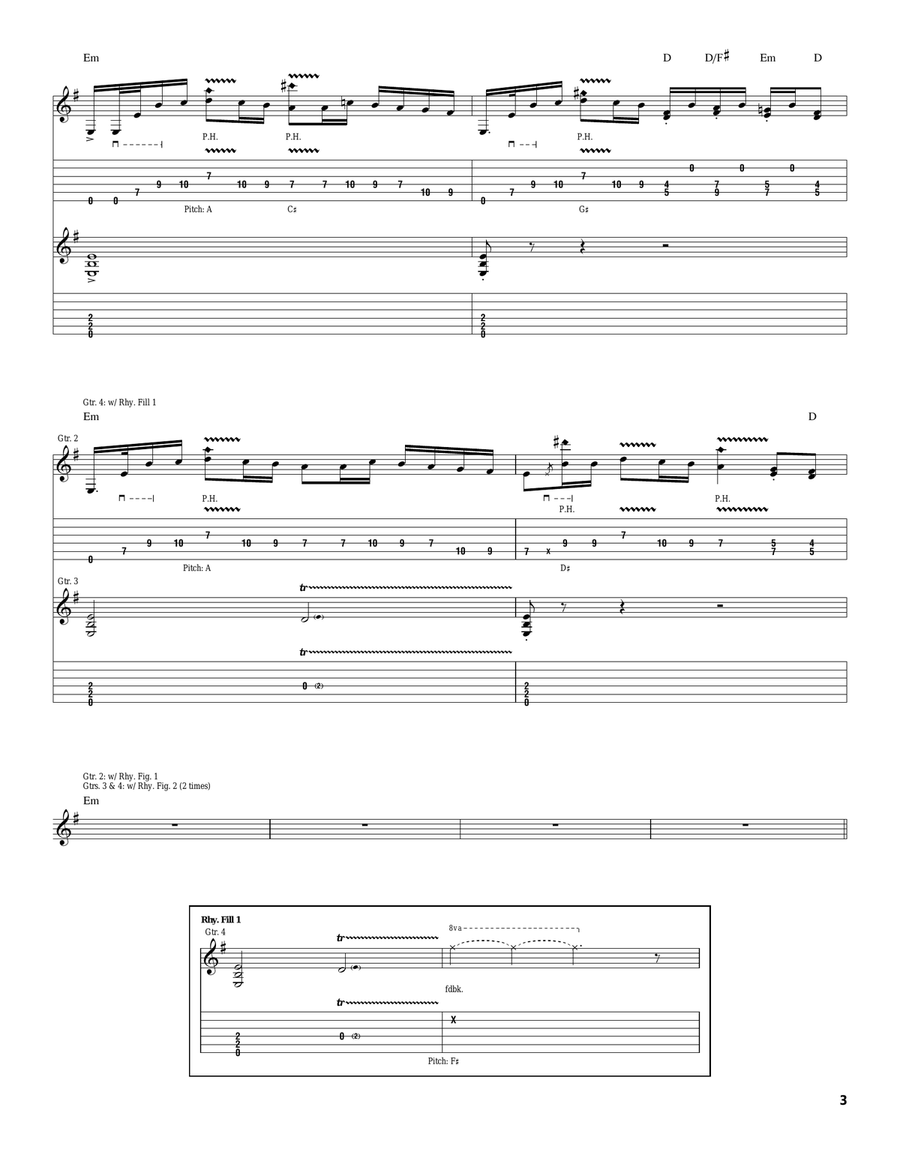Welcome Home Welcome Home Acoustic Guitar scores gallery preview page 3