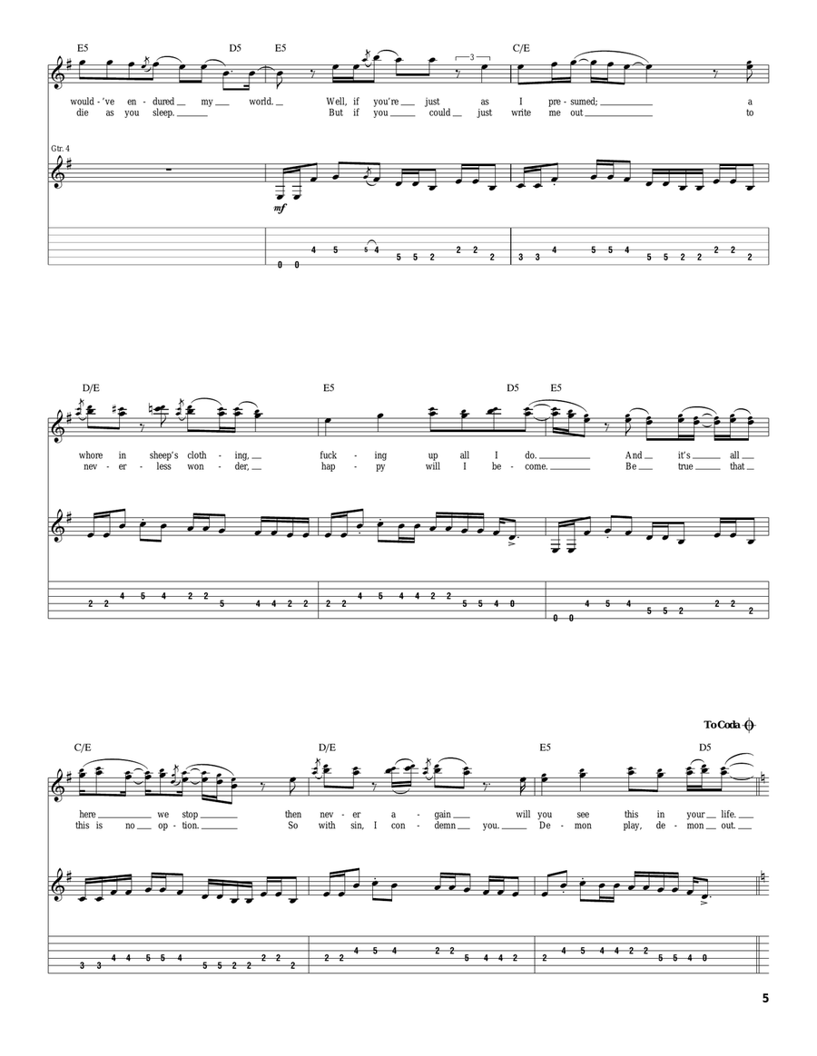 Welcome Home Welcome Home Acoustic Guitar scores gallery preview page 5