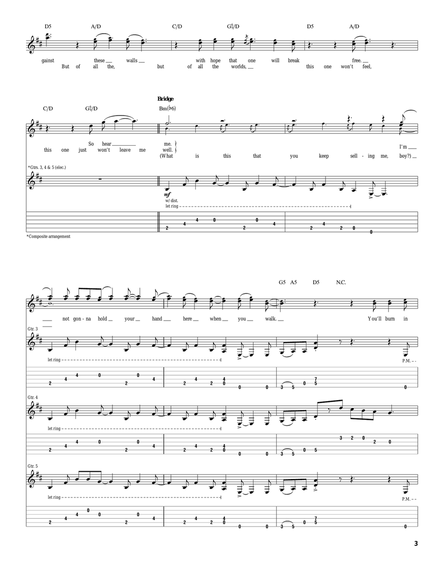 Willing Well II: From Fear Through The Eyes Of Mad Acoustic Guitar scores gallery preview page 3