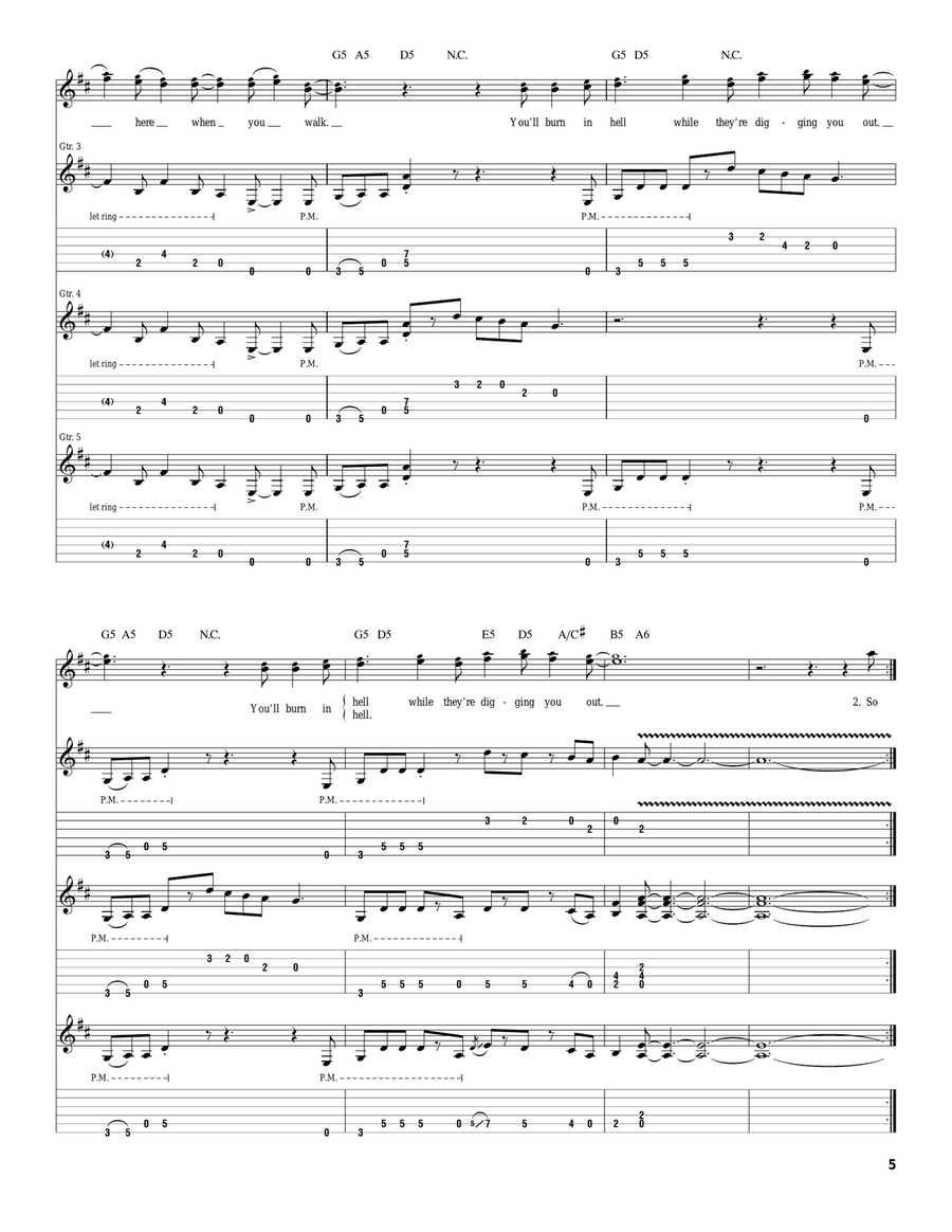 Willing Well II: From Fear Through The Eyes Of Mad Acoustic Guitar scores gallery preview page 5