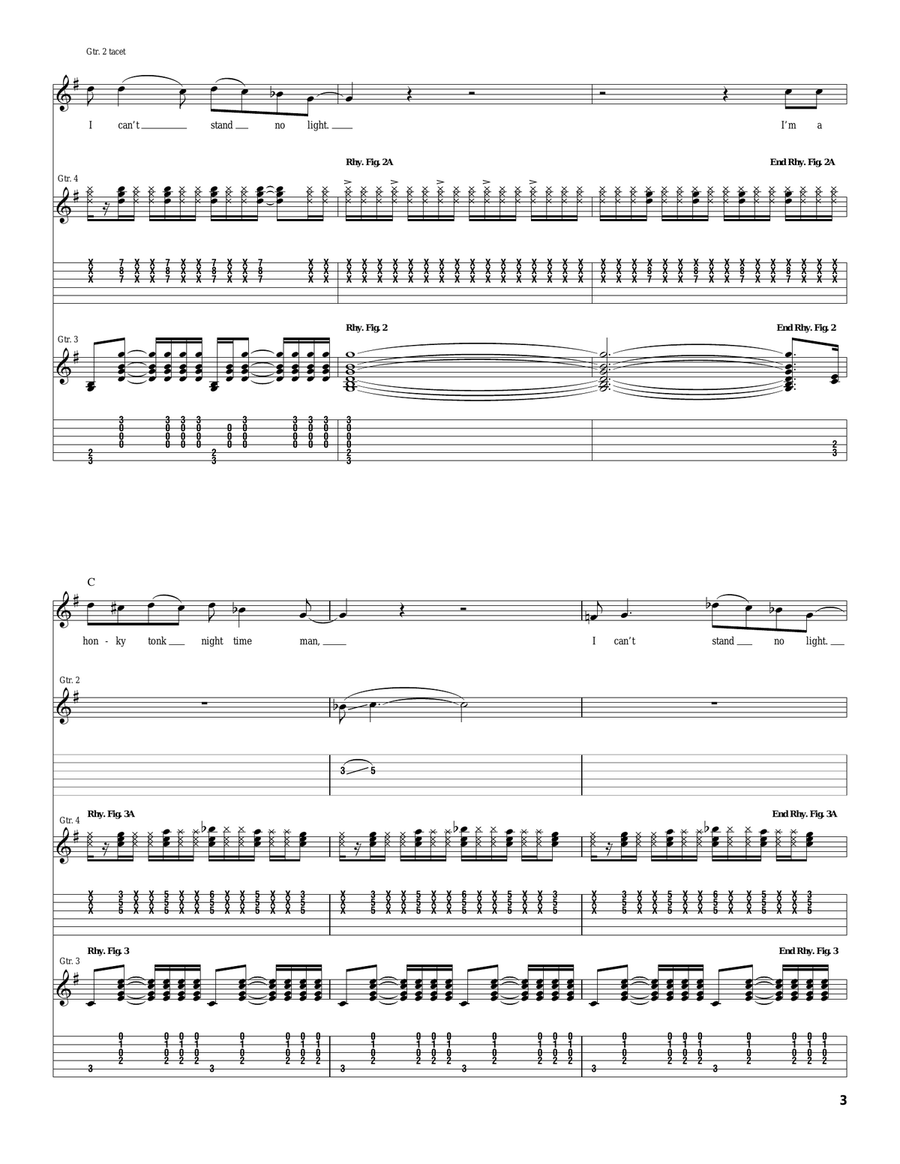 Honky Tonk Night Time Man Acoustic Guitar scores gallery preview page 3
