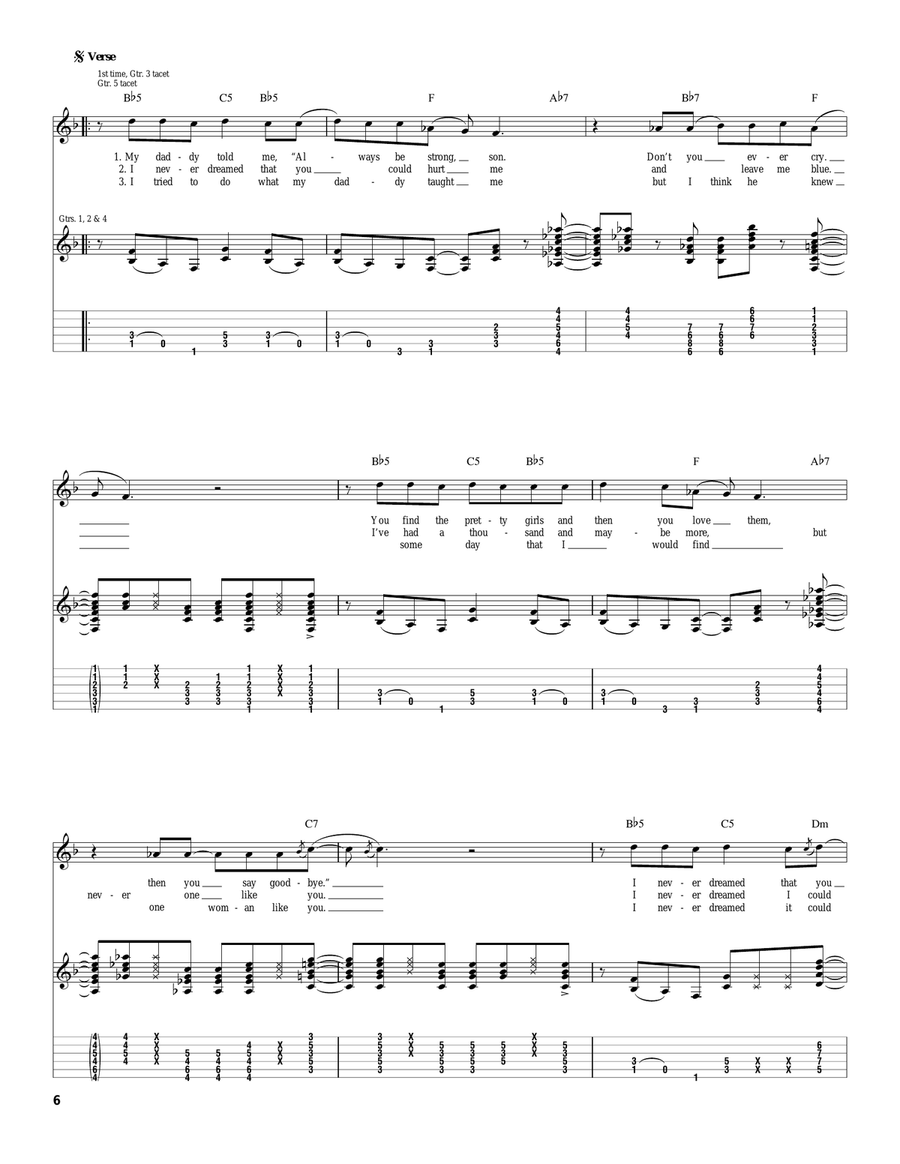 I Never Dreamed I Never Dreamed Acoustic Guitar scores gallery preview page 6
