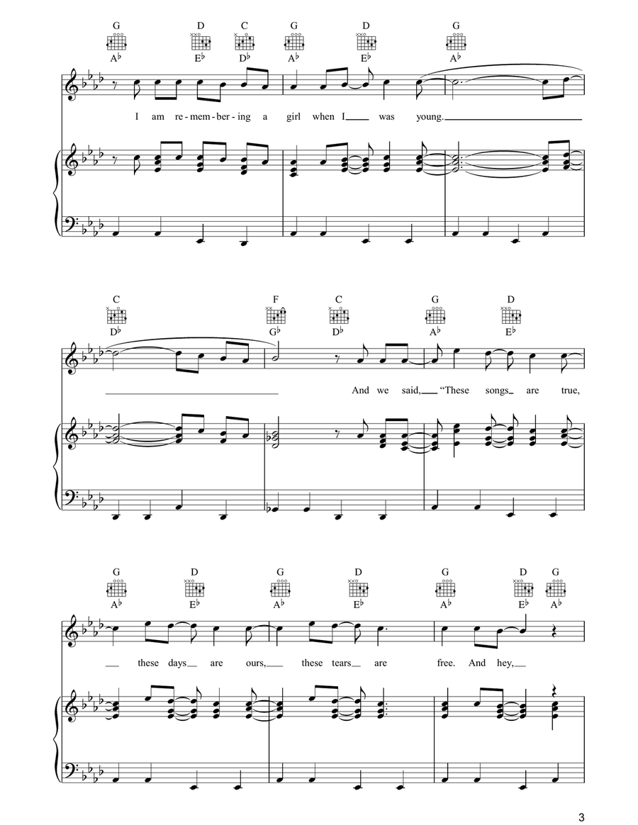 The Obvious Child The Obvious Child Piano, Vocal, Guitar scores gallery preview page 3