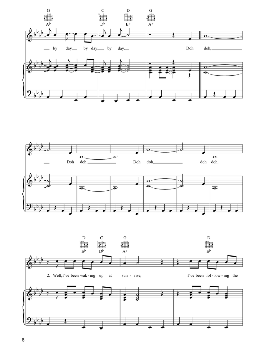 The Obvious Child The Obvious Child Piano, Vocal, Guitar scores gallery preview page 6