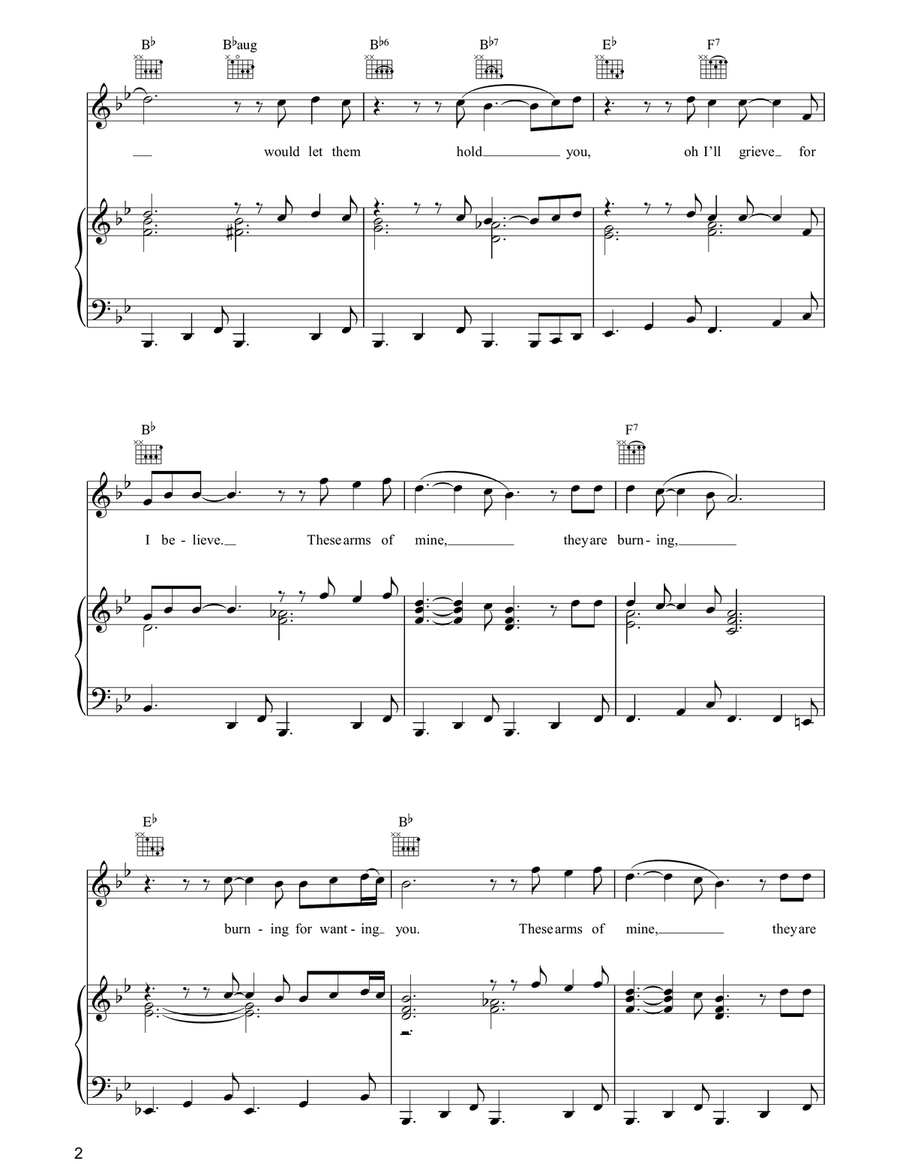 These Arms Of Mine These Arms Of Mine Piano, Vocal, Guitar scores gallery preview page 2