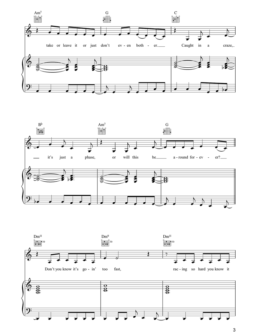 Stop Stop Piano, Vocal, Guitar scores gallery preview page 3