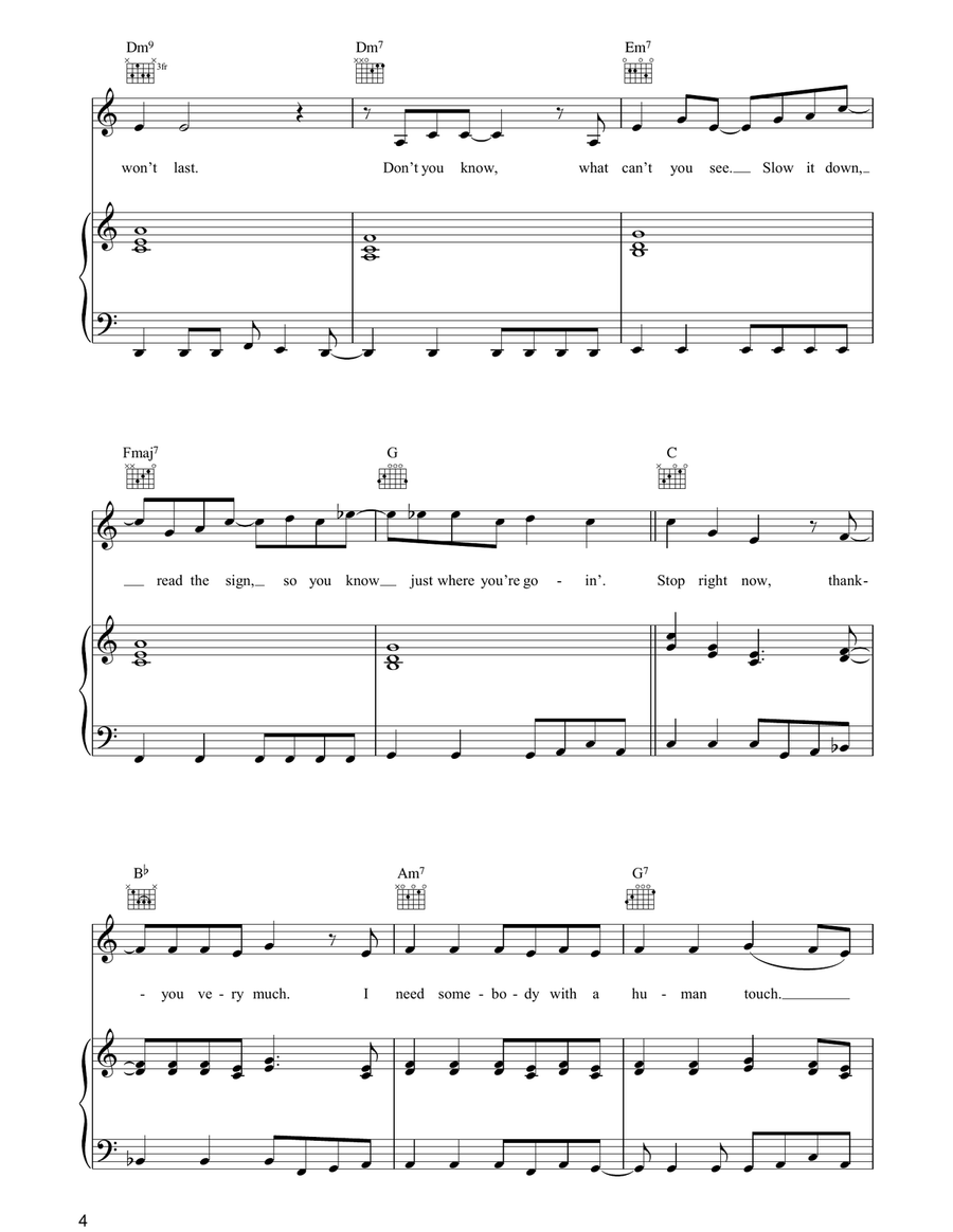 Stop Stop Piano, Vocal, Guitar scores gallery preview page 4