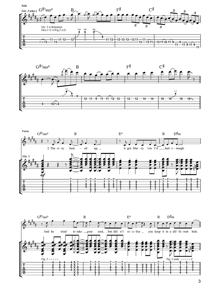 Sofa Song Sofa Song Guitar Tablature scores gallery preview page 3