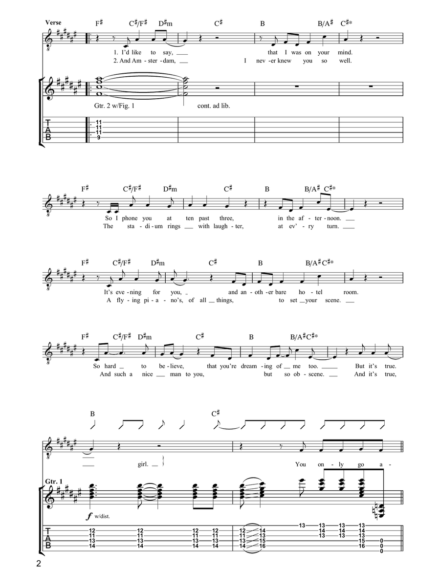 Jackie Big Tits Jackie Big Tits Guitar Tablature scores gallery preview page 2